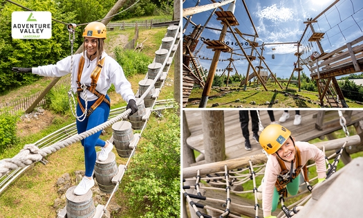 Eintritt Kletterpark Adventure Valley + opt. 5 Fahrten Alpine Coaster Rodelbahn