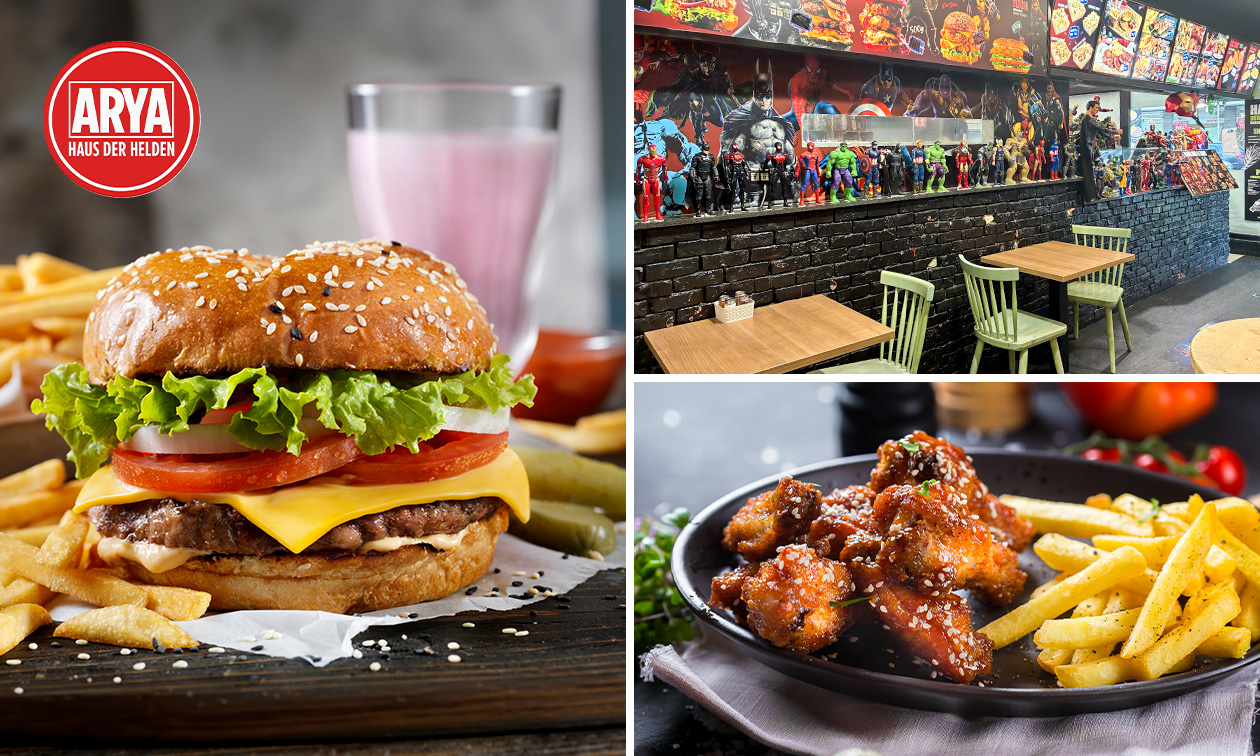 Chicken Wings-Menü, Burger-Menü oder Foodbox + Getränk + opt. Pommes