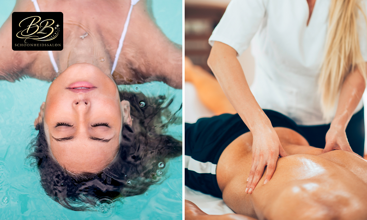 Floaten (30, 60 of 90 min) + drankje of sportmassage (30 min)