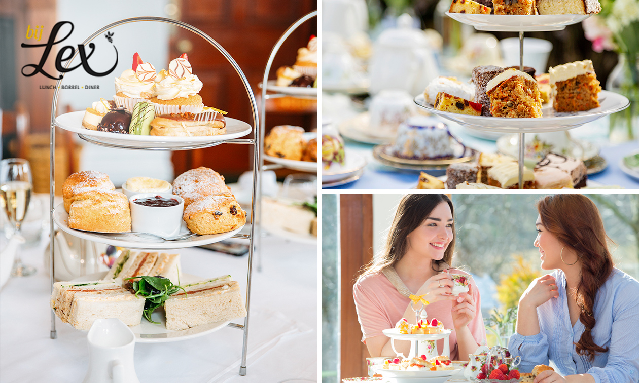 Luxe high tea (2 uur) + evt. bubbels bij Bij Lex