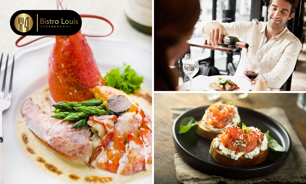 4-gangen kreeftdiner + aperitiefhapjes bij Bistro Louis Grobbendonk