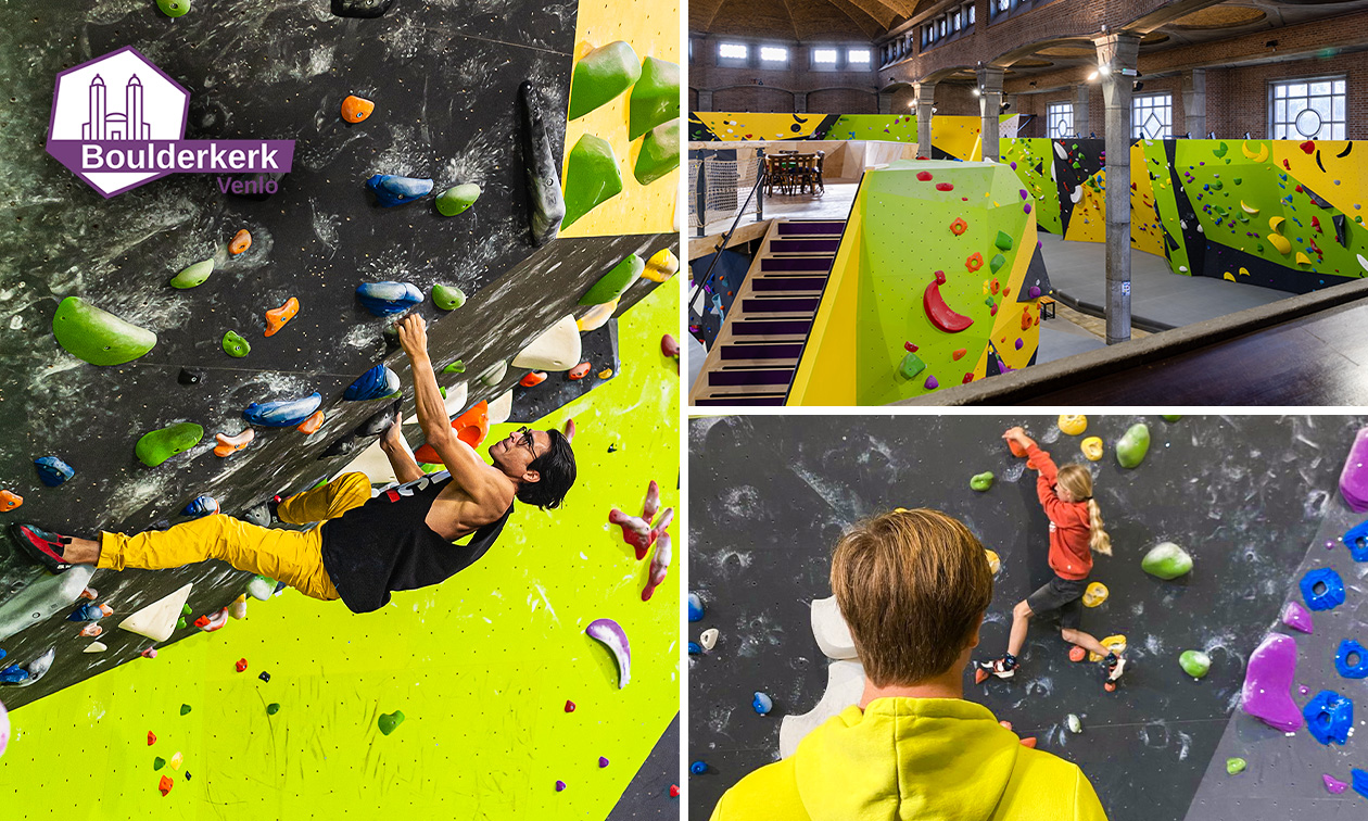 Vrij boulderen + huurschoenen bij Boulderkerk Venlo