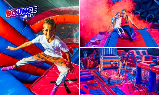 Eintritt Bounce Valley (2 Stunden) + Socken + kühlender Slush Puppy