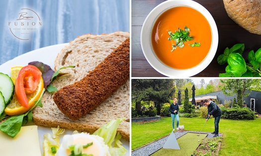 2-gangen keuzelunch + minigolf bij Brasserie Fusion