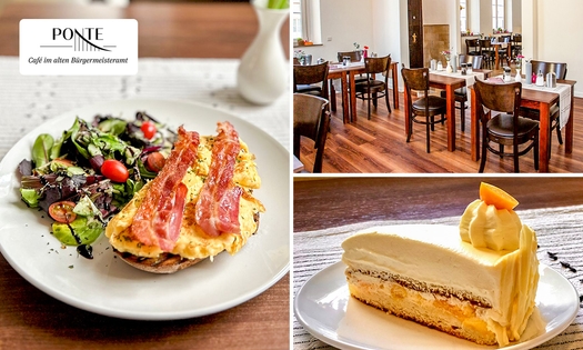 Taart of lunch inclusief een drankje naar keuze in Café Ponte