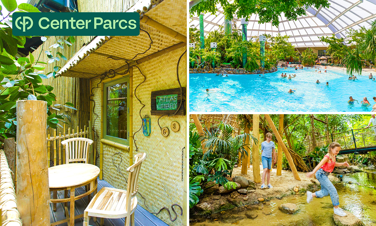 Übernachtung für 2 in einer Jungle Cabana + Frühstück Center Parcs Hotel Het Heijderbos