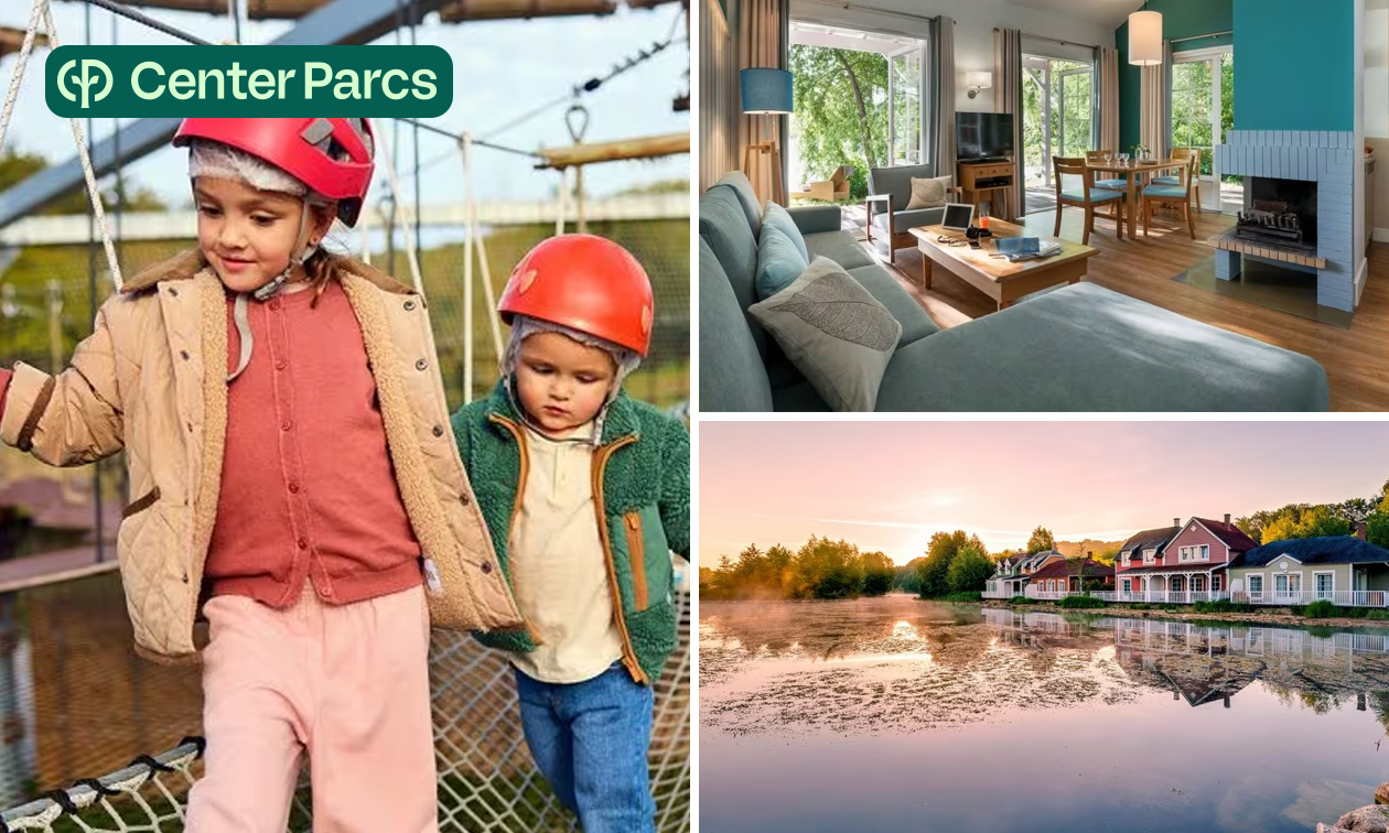 Übernachtungen für 4 bis 6 bei Center Parcs in Chamouille