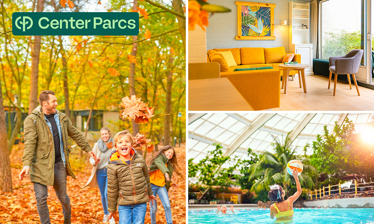 Wochenende oder Wochenmitte für 4 bis 6Pers. im Center Parcs Mystery Park in den Niederlanden