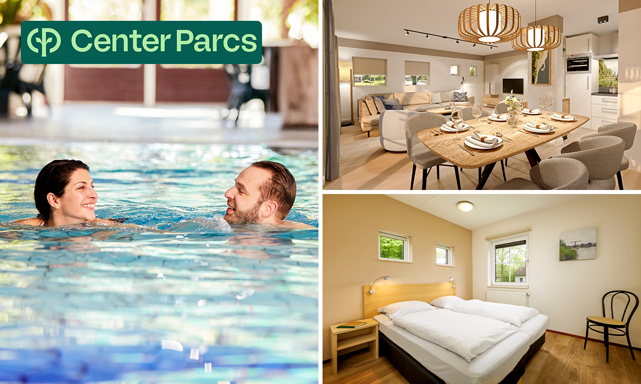 Wochenende oder Wochenmitte für 4 oder 6 Personen im Center Parcs Parc Sandur