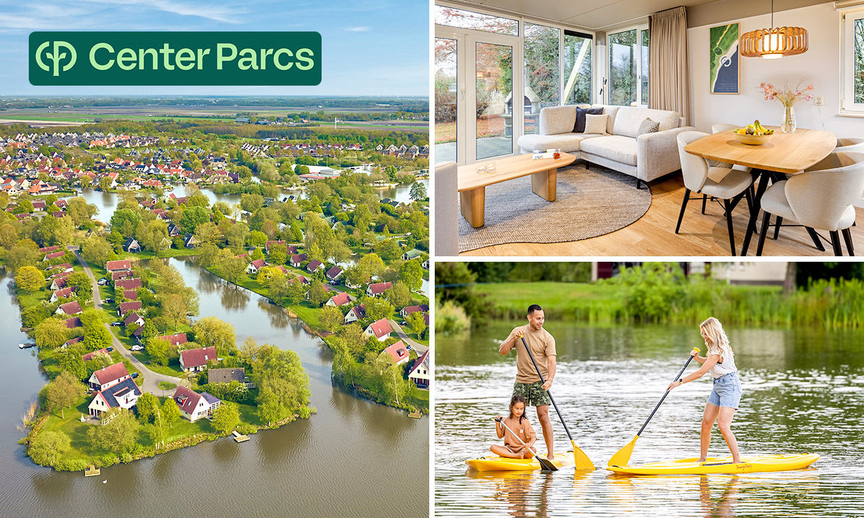 3 oder 4 Übernachtungen für 4 bis 6 Personen im Center Parcs Parc Sandur