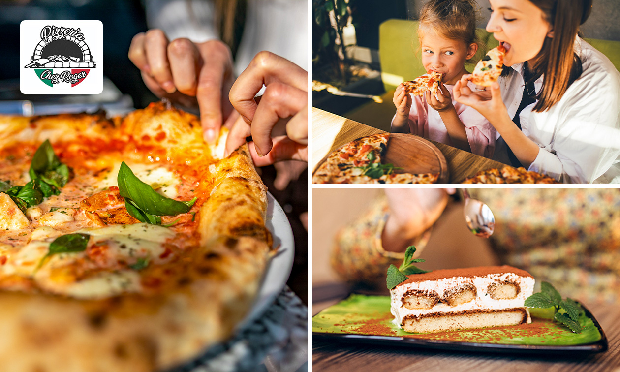 Menu pizza en 2 services à la carte sur place ou à emporter à Tournai