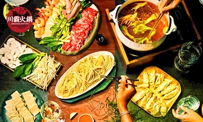 Hot pot vlees- of vismix + voorgerecht + bijgerecht + nagerecht