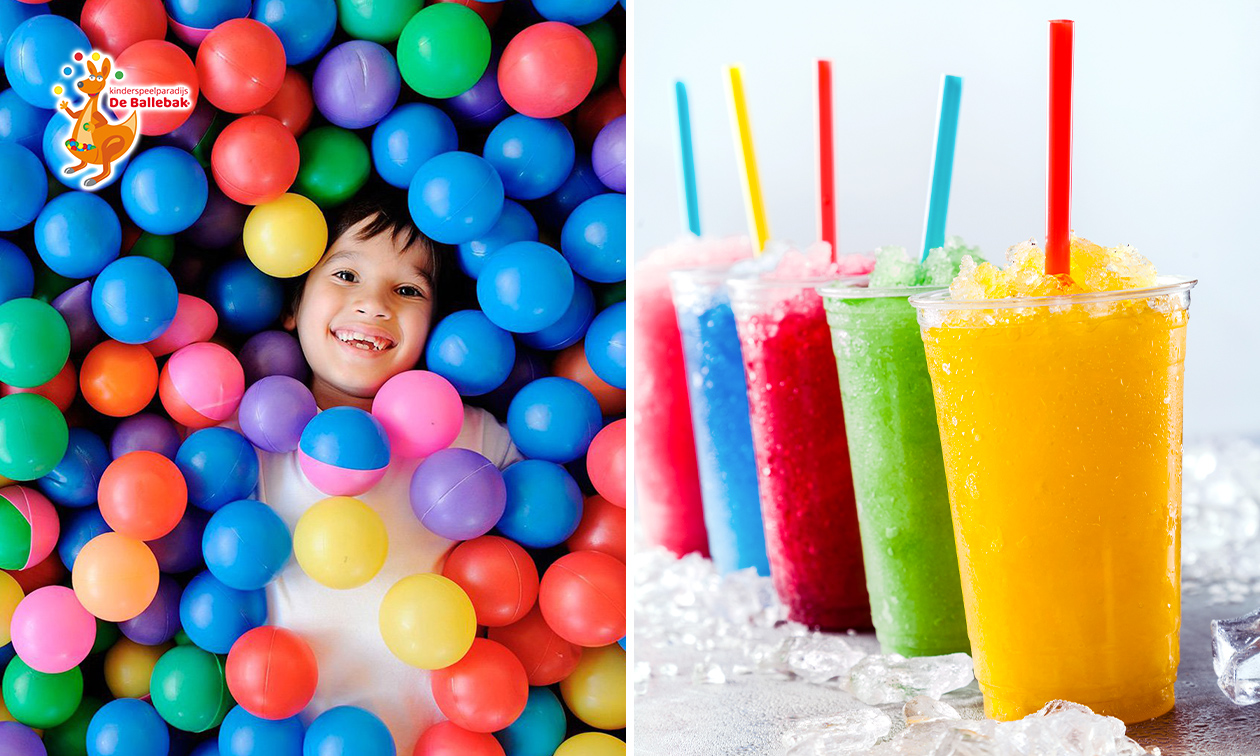Entree voor kinderspeelparadijs De Ballebak + Slush Puppie