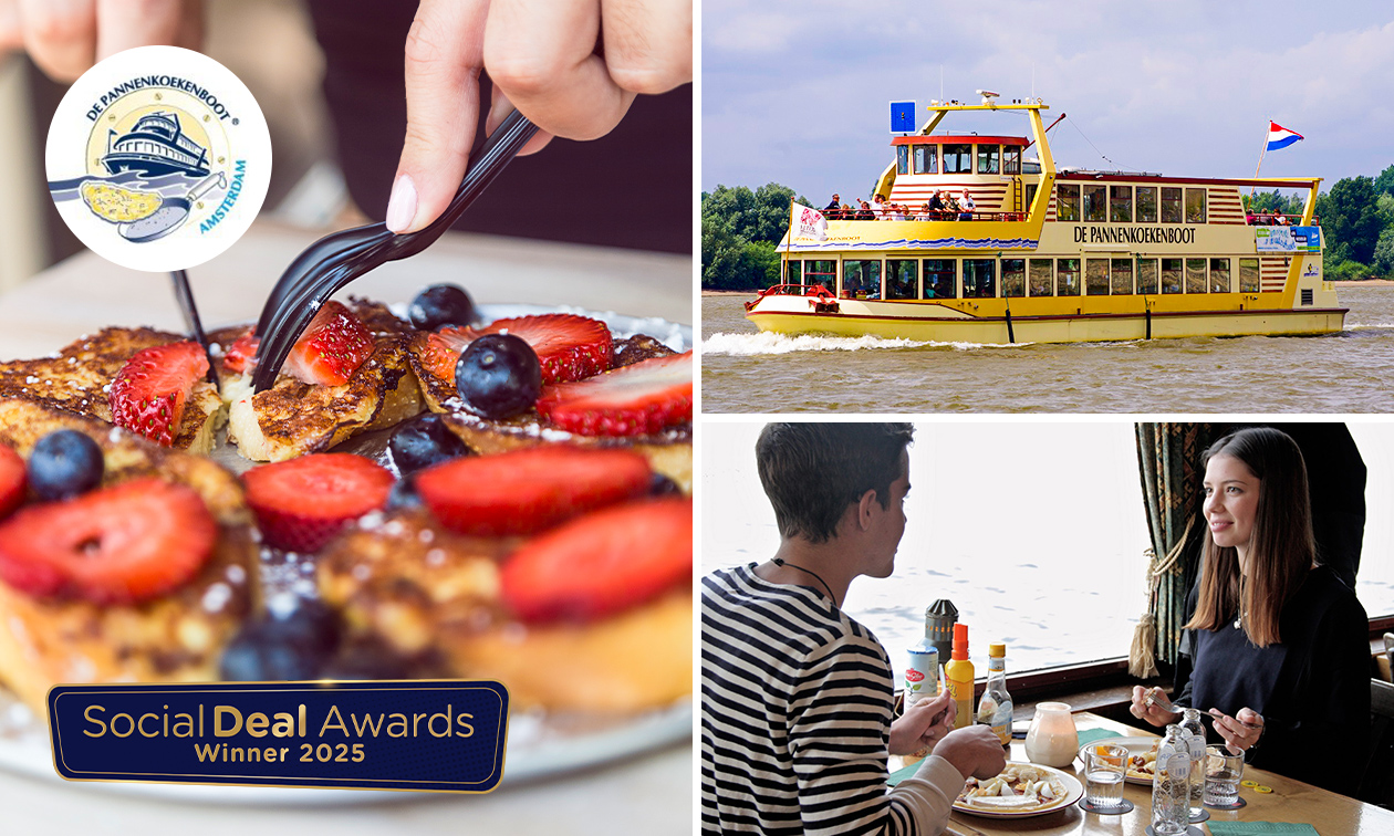 Rondvaart (75 min) + onbeperkt pannenkoeken op De Pannenkoekenboot