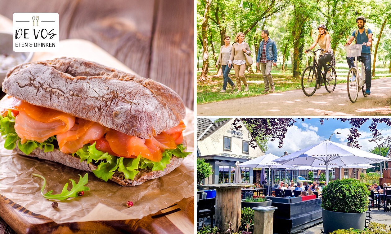 2-gangenlunch à la carte + evt. wandel- of fietsarrangement bij De Vos Eten & Drinken