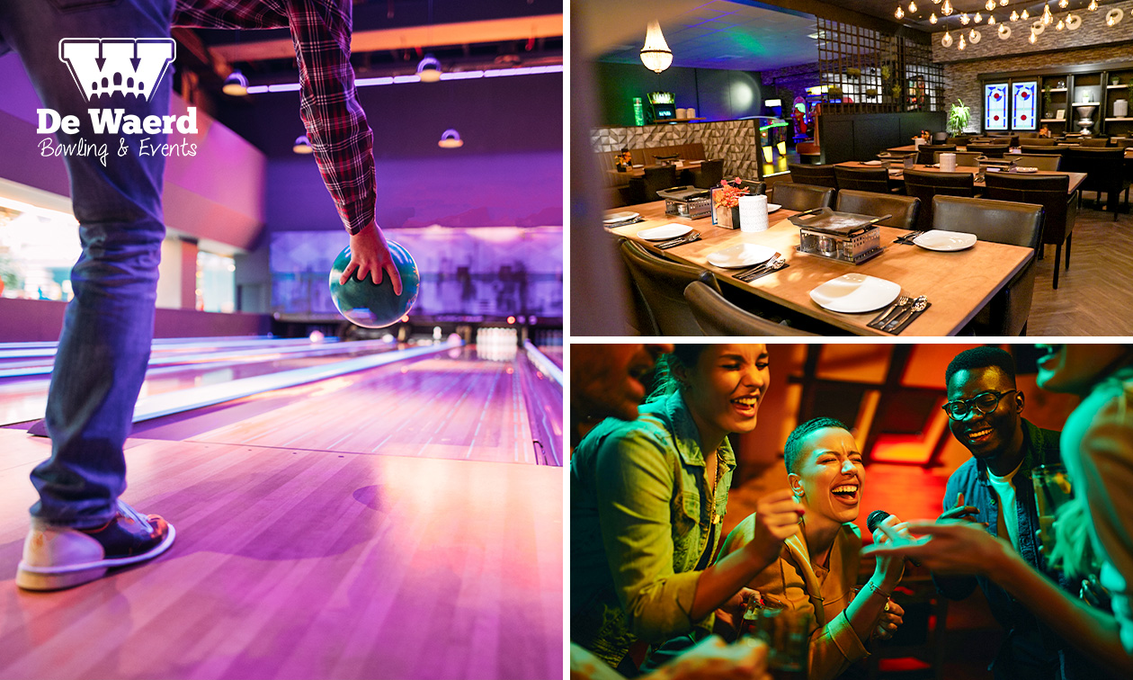 Bowlen (1 uur) + steengrillen of karaoke en/of bittergarnituur bij De Waerd Bowling & Events