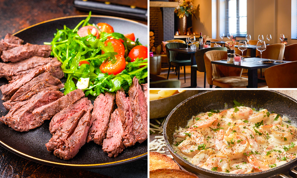 3-gangen keuzediner of -lunch