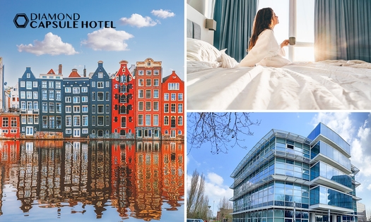 Overnachting voor 1 of 2 + ontbijt + gratis parkeren + late check-out nabij Amsterdam