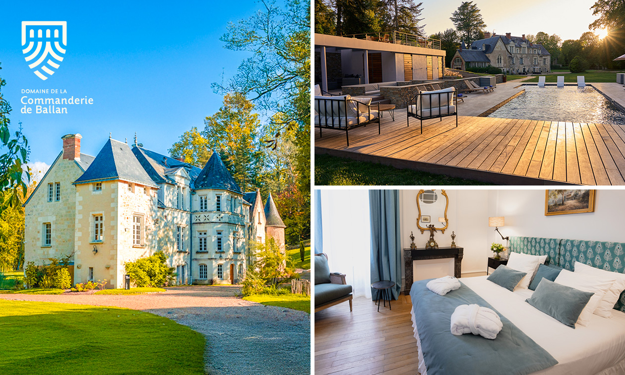 Übernachtung für 2 bis 8 Personen + Frühstück in der Nähe von Tours