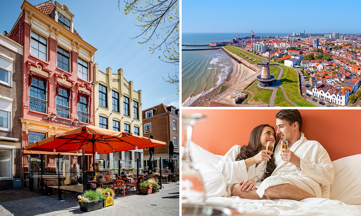 Übernachtung(en) für 2 + Flasche Wein + Late Check-out + opt. Dinner im Herzen von Vlissingen