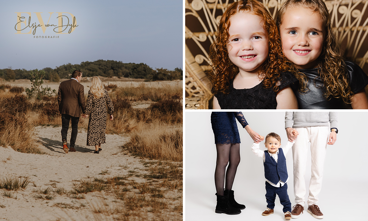 Professionele fotoshoot (1 - 5 personen) + 3 bewerkte foto's