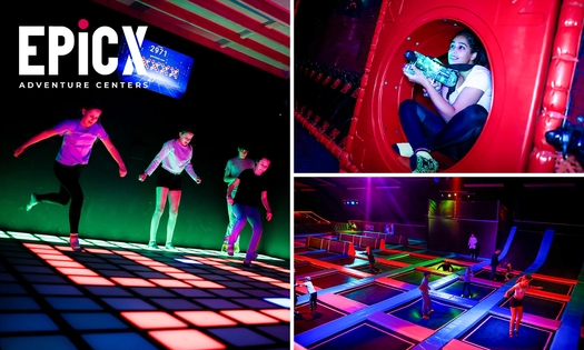 Jumpen, Active Pixel en lasergamen (1,5 uur) + jumpsokken bij EPICX Zoetermeer