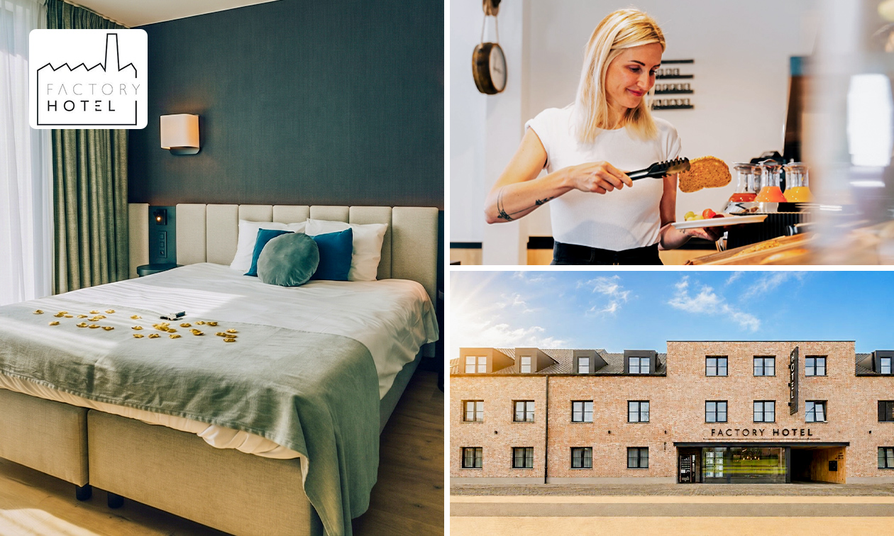 Overnachting voor 2 + ontbijt + late check-out + glas cava nabij Antwerpen