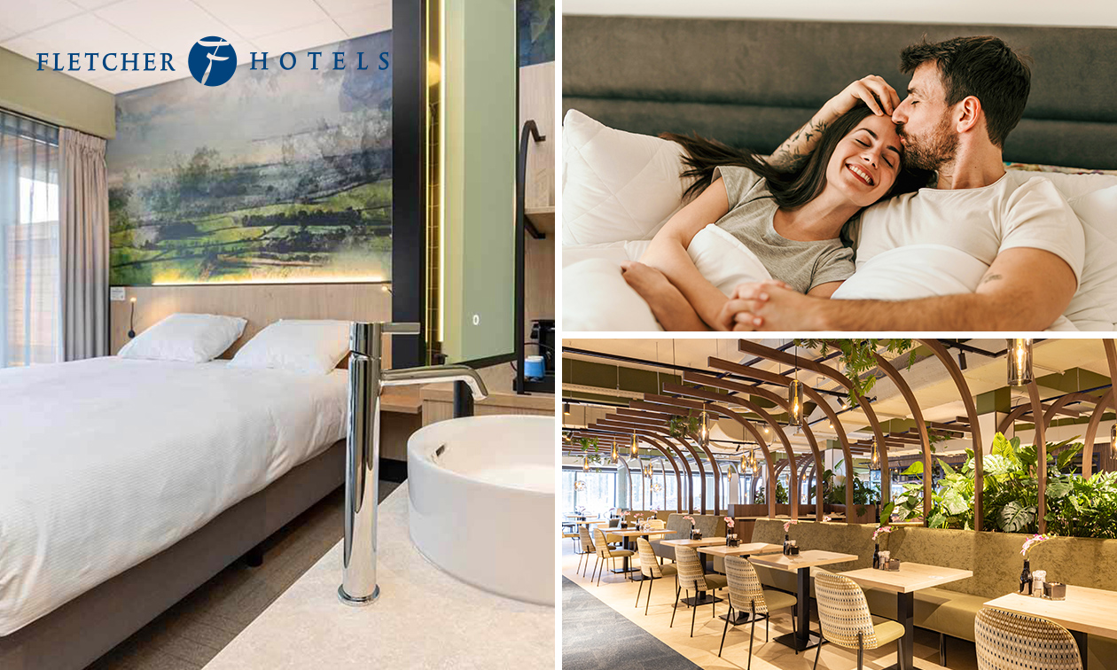 Übernachtung(en) für 2 + Frühstück + 2-Gänge-Menü bei Fletcher