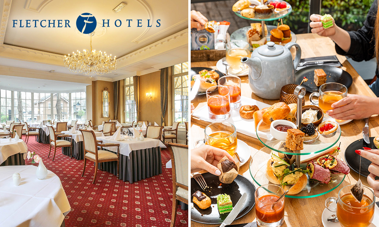 High Tea, High Wine, High Beer of High Bubbles voor 2 bij Fletcher Hotels