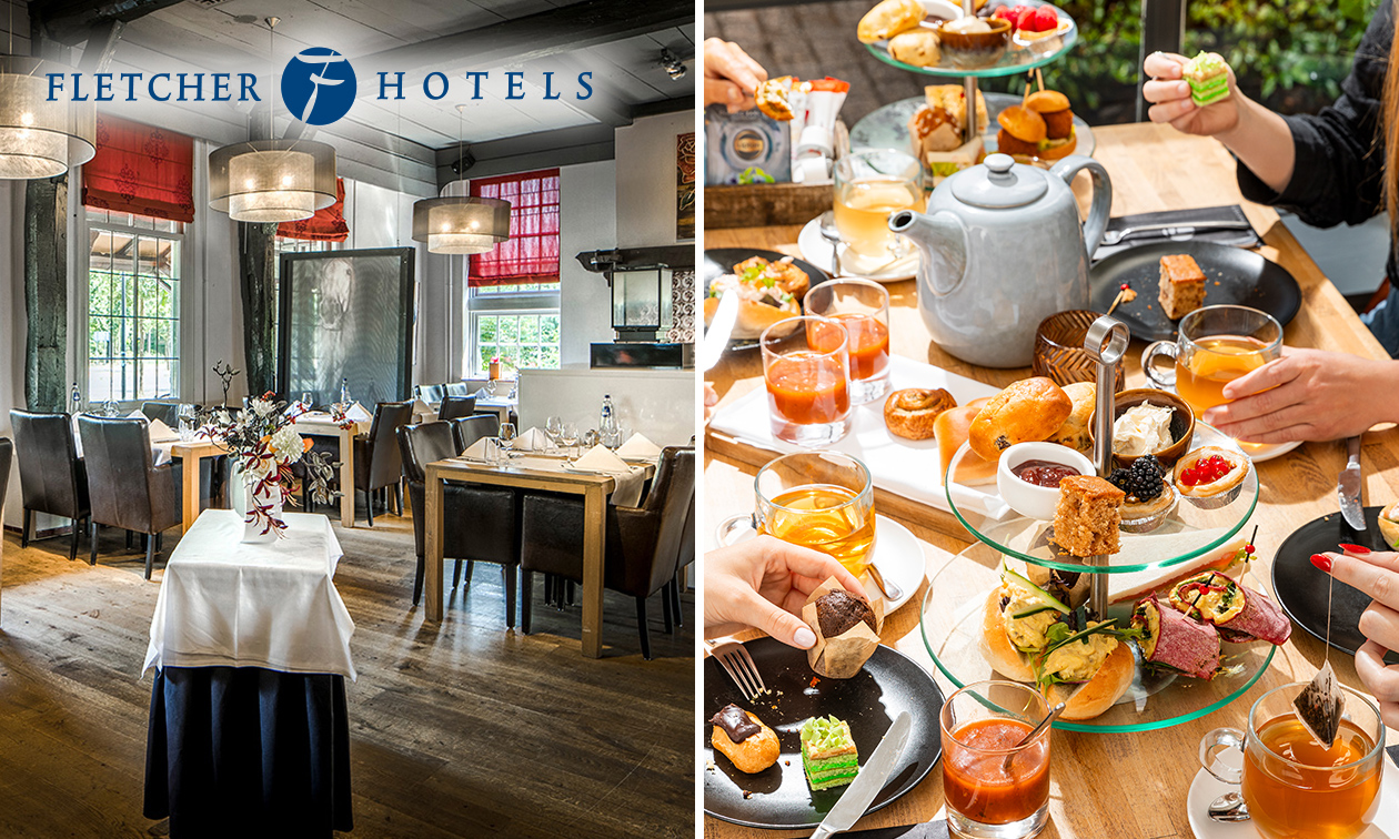 High Tea, High Wine, High Beer of High Bubbles voor 2 bij Fletcher Hotels