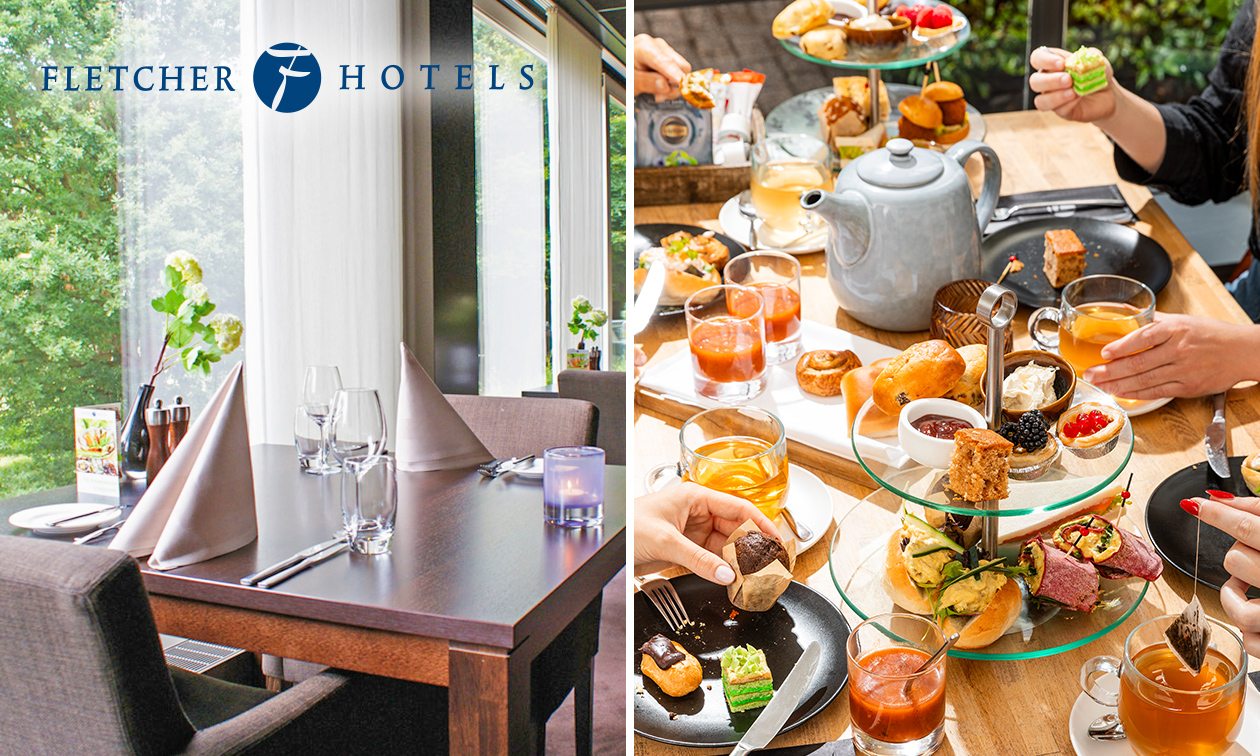 High Tea, High Wine, High Beer of High Bubbles voor 2 bij Fletcher Hotels