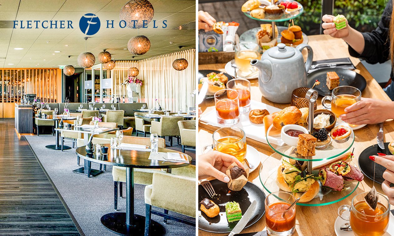 High Tea, High Wine, High Beer of High Bubbles voor 2 bij Fletcher Hotels