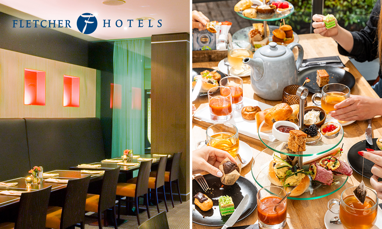 High Tea, High Wine, High Beer of High Bubbles voor 2 bij Fletcher Hotels