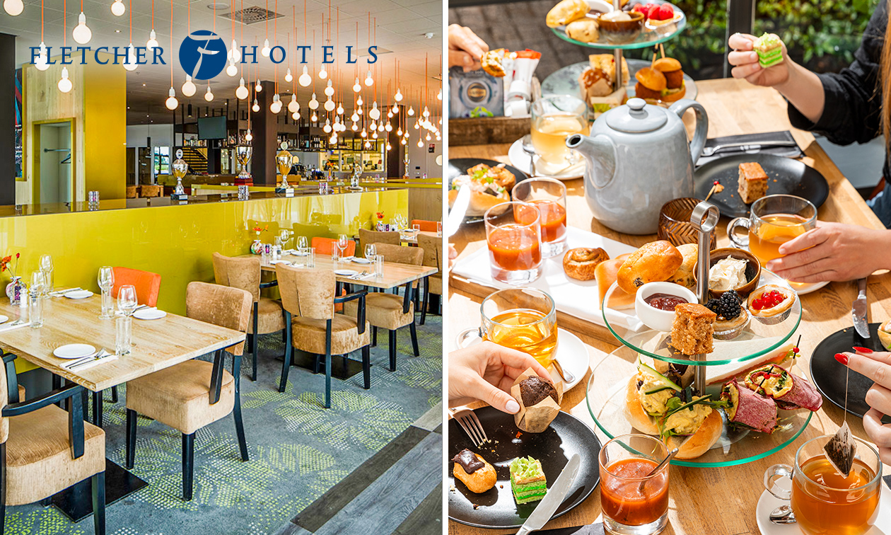 High Tea, High Wine, High Beer of High Bubbles voor 2 bij Fletcher Hotels