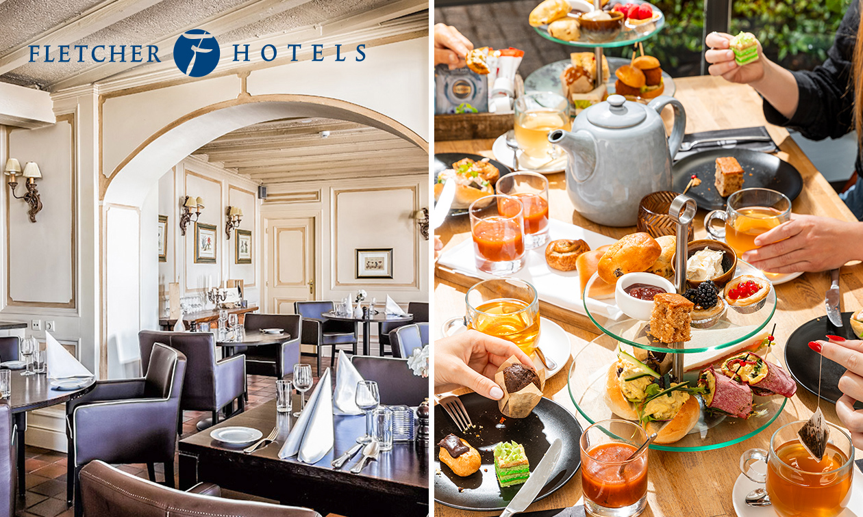 High Tea, High Wine, High Beer of High Bubbles voor 2 bij Fletcher Hotels
