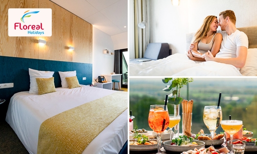 Overnachting voor 2 + ontbijt + 2 cocktails of mocktails + late check-out in de buurt van Doornik