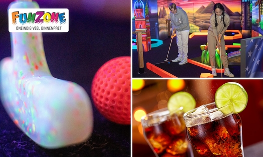 Glow Minigolf + drankje(s) + chips, stroopwafel of borrelgarnituur