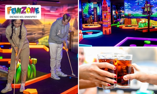 Glow Minigolf + drankje(s) + chips, stroopwafel of borrelgarnituur