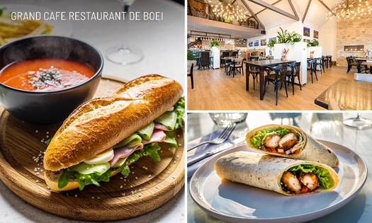 2-gangen keuzelunch bij Grand Café de Boei