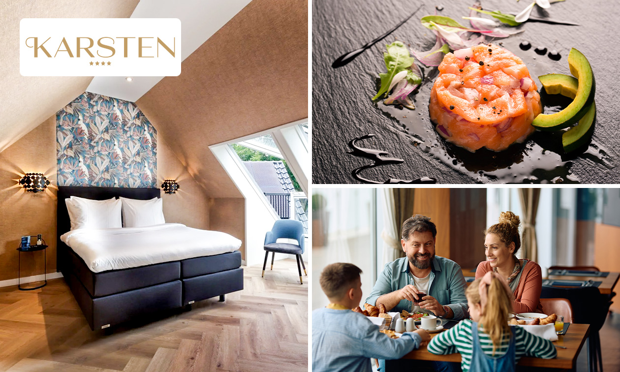 Übernachtung für 2 + Frühstück + 3-Gänge-Menü + Bitterballen und Willkommensdrink