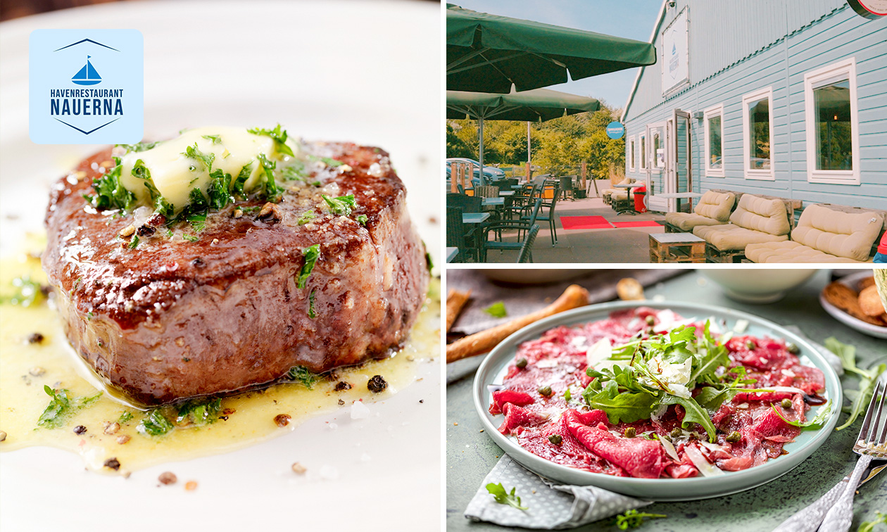 3-gangendiner à la carte bij Havenrestaurant Nauerna
