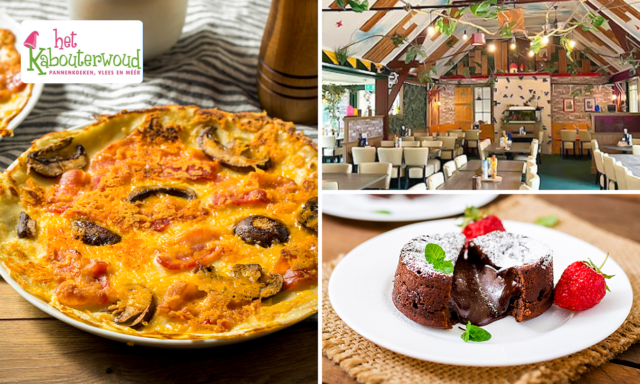 2-gangen keuzediner bij pannenkoekenhuis Het Kabouterwoud