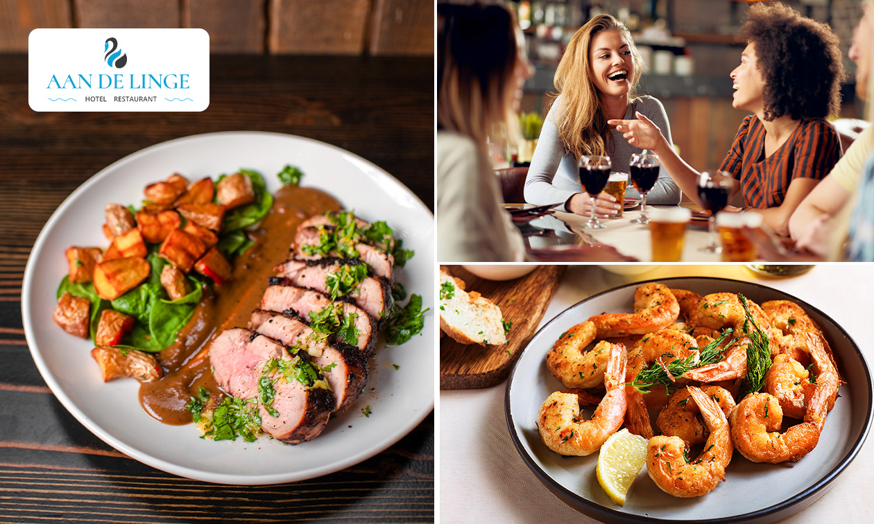 3- of 4-gangendiner à la carte aan het water