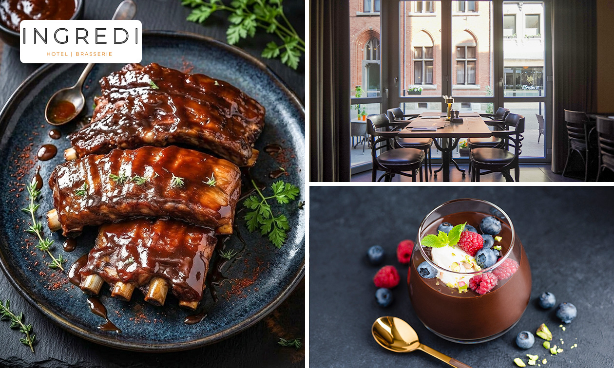 2-gangen keuzediner bij Brasserie Ingredi