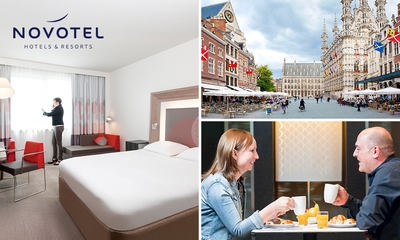 Übernachtung(en) für 2 + Frühstück + Glas Sekt + 3-Gänge-Menü im Novotel Leuven Centrum
