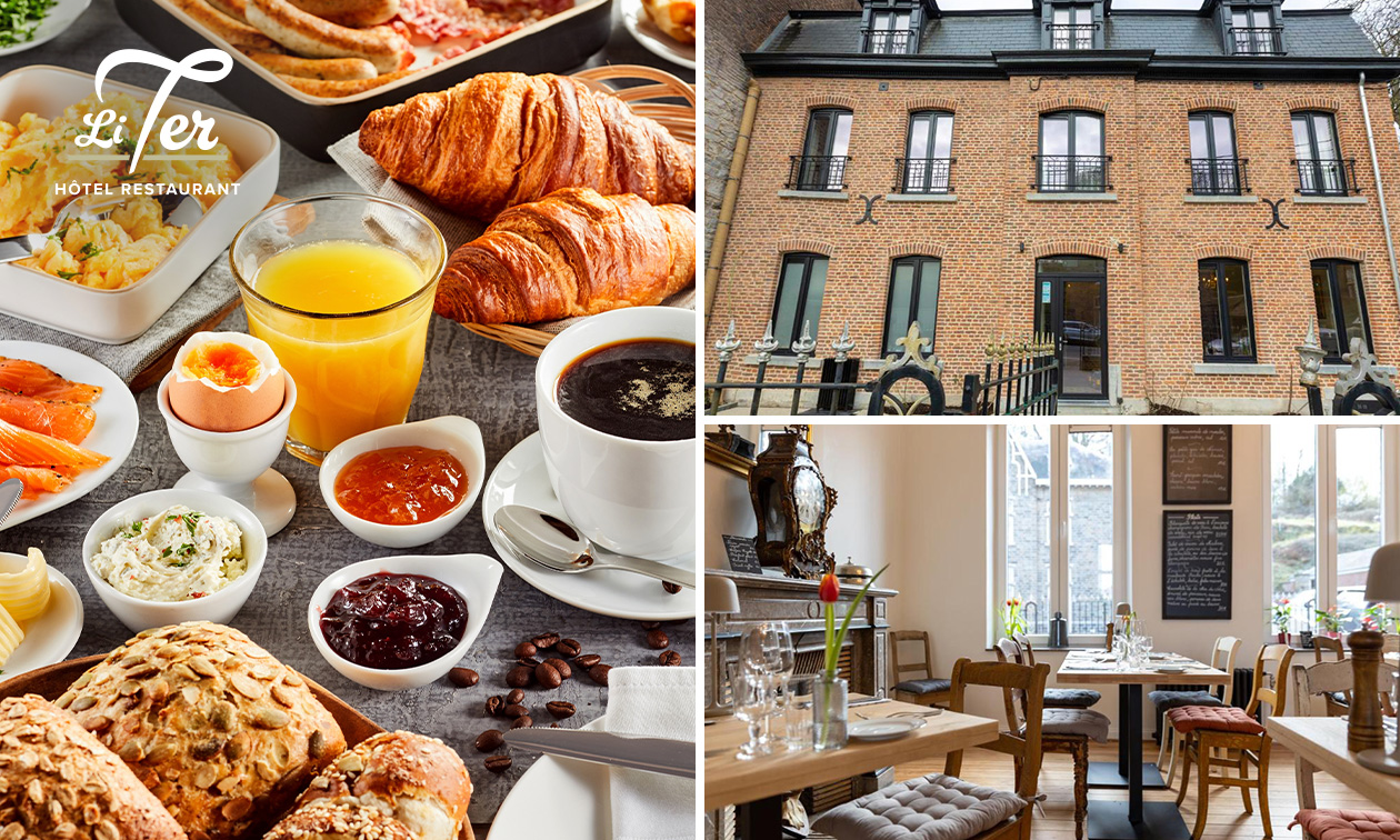 Buffet petit-déjeuner + verre de mousseux à l'Hôtel Restaurant Li'Ter