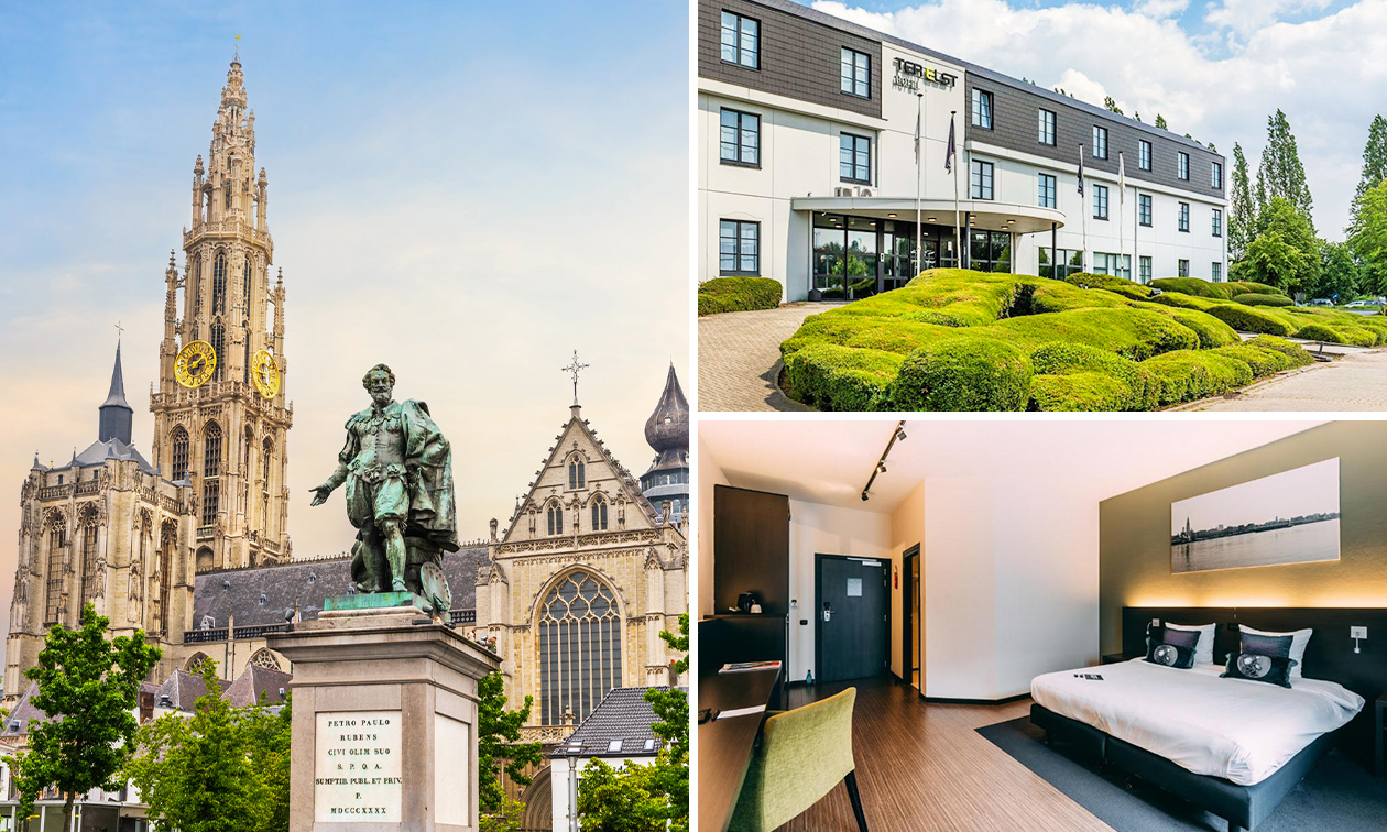 Übernachtung für 2 + Frühstück + Getränk + Late Check-out in der Nähe von Antwerpen