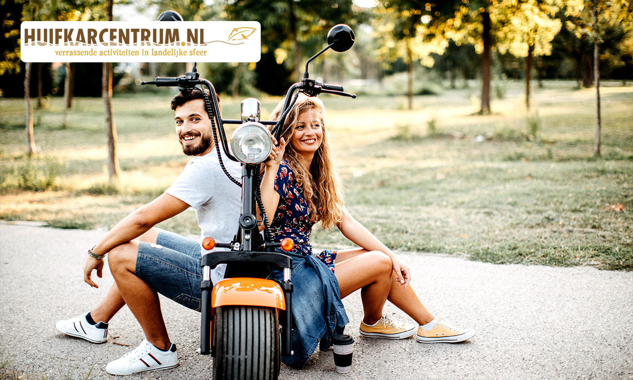 Huur e-chopper (3 uur) + route + helm + evt. warme drank en verse taart