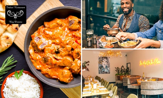 Indiase curry naar keuze + naan of rijst bij Indian Bay Dreams