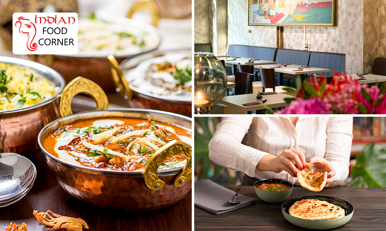 Indiaas 3-gangendiner à la carte + pappadums bij Indian Food Corner in Maarssen